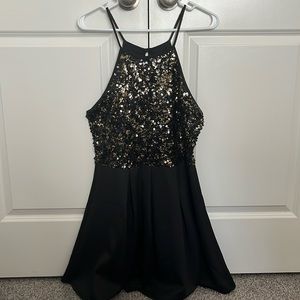 Black and gold sparkle dress!! Size L